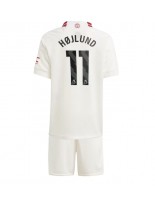 Manchester United Rasmus Hojlund #11 Alternativní dres pro děti 2023-24 Krátký Rukáv (+ trenýrky)